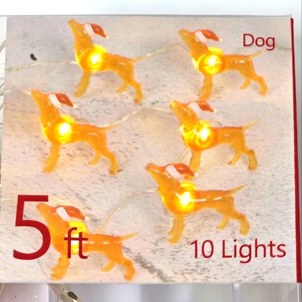 Shimmer Christmas Dog String Lights - 5ft